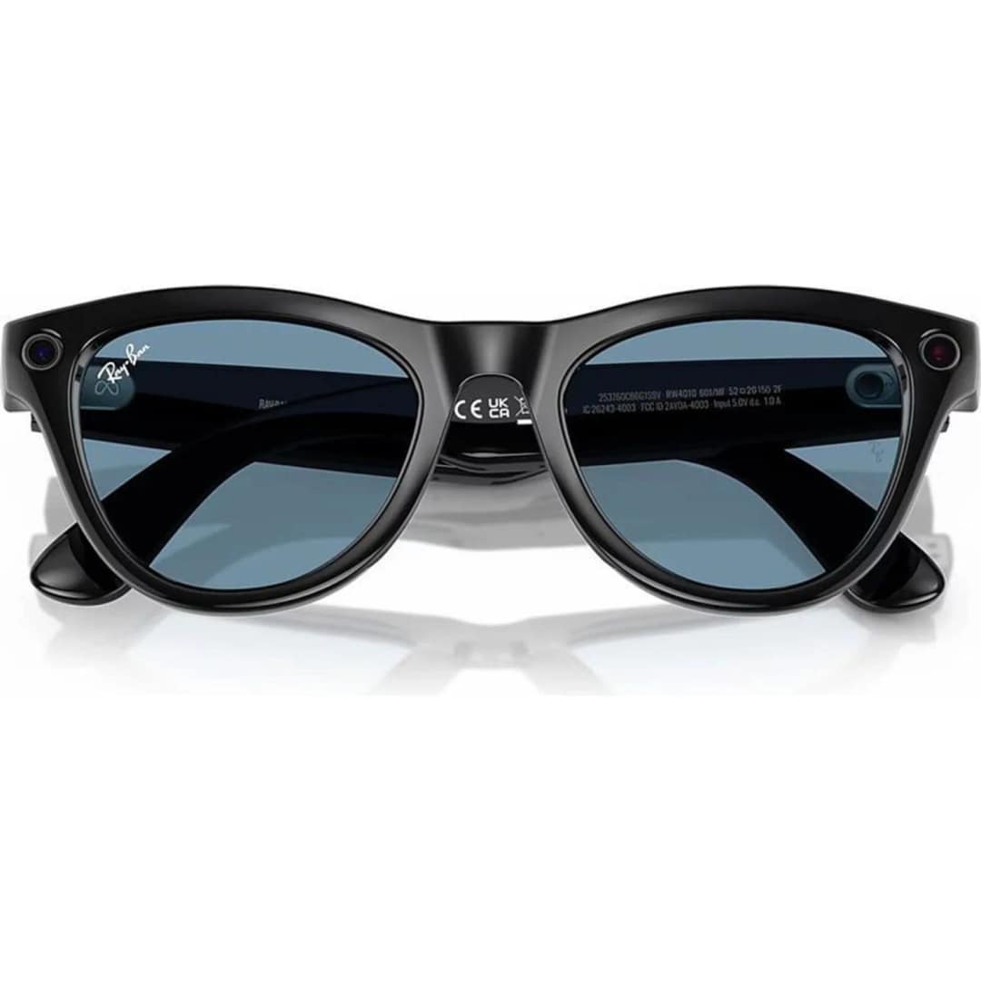 Умные очки Ray-Ban Skyler Shiny Black Transitions M, Cerulean Blue — фото 3