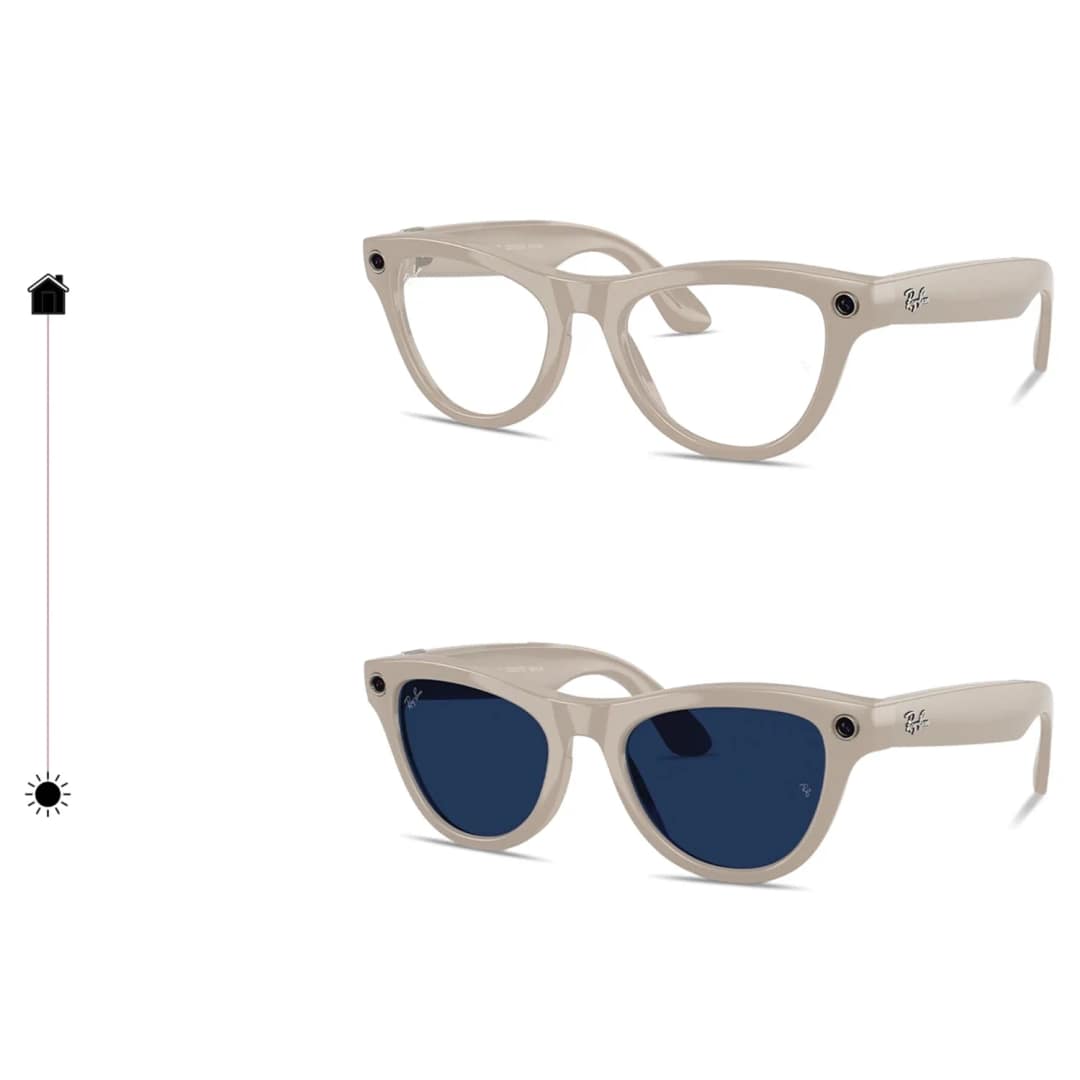 Умные очки Ray-Ban Skyler Shiny Chalky Gray Transitions M Sapphire — фото 2