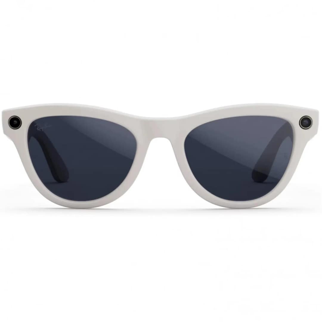 Умные очки Ray-Ban Skyler Shiny Chalky Gray Transitions M Sapphire — фото 5