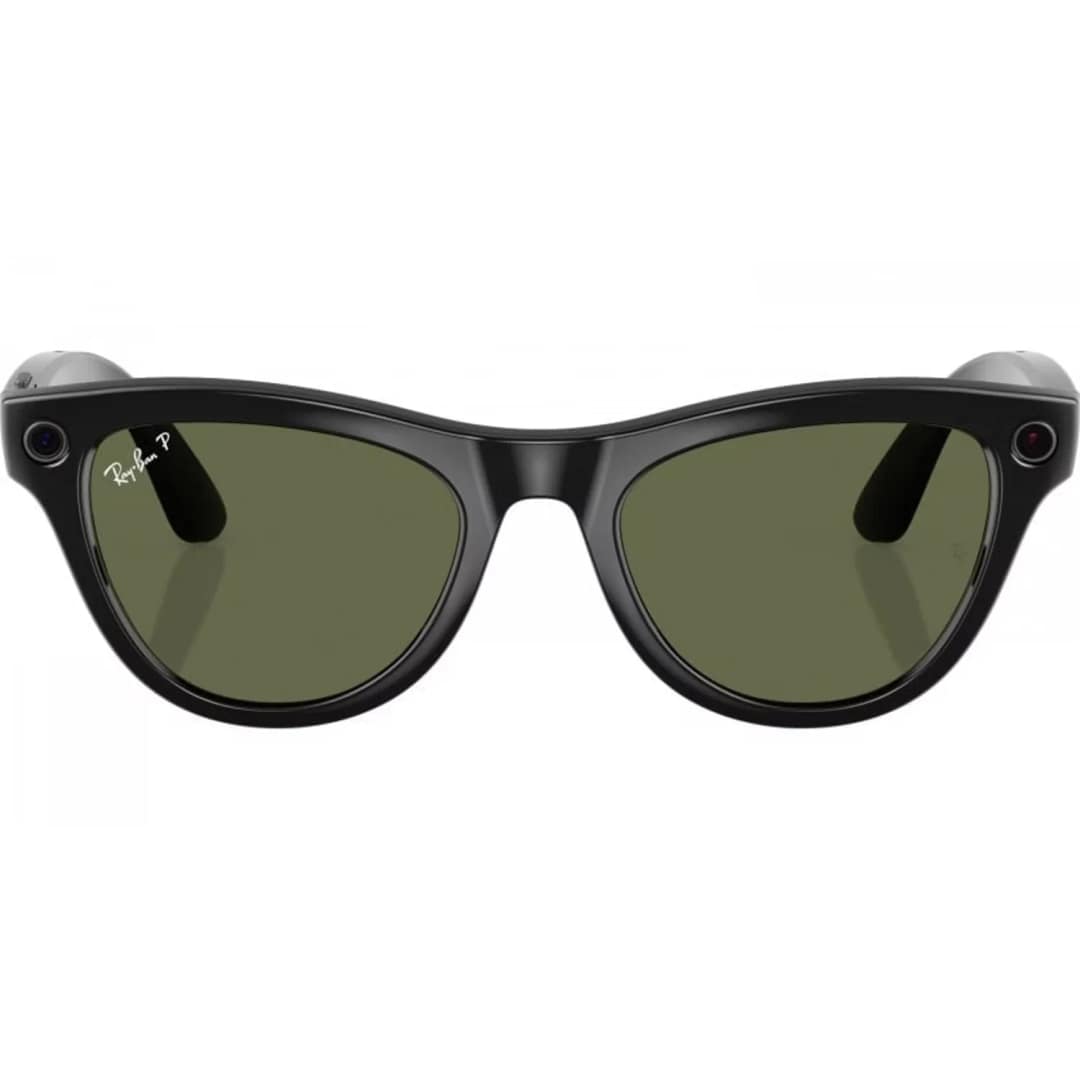 Умные очки Ray-Ban Skyler Shiny Black M, Green — фото 4
