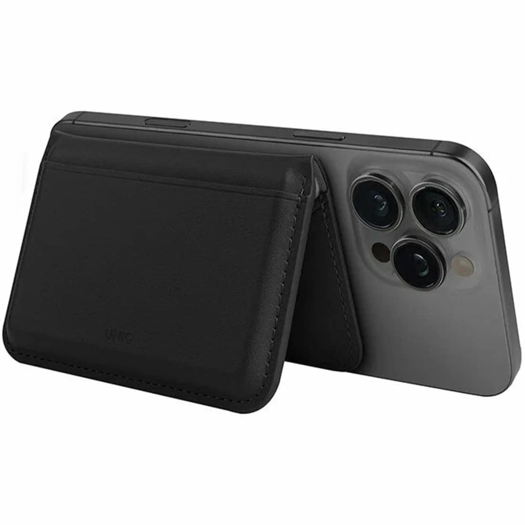Картхолдер Uniq Lyden DS RFID-Blocking Magnetic Wallet, Black/Flint Gray — фото 3