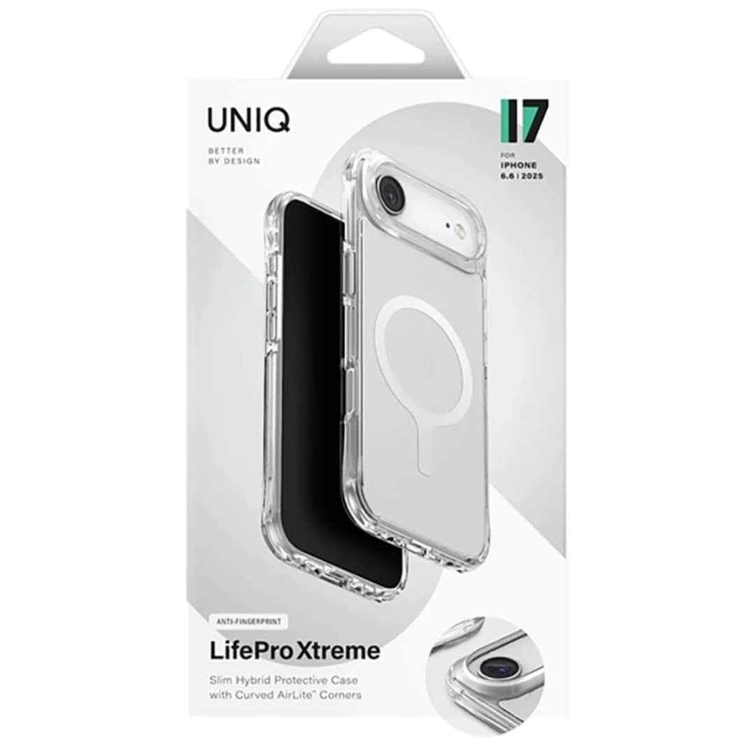 Чехол Uniq LifePro Xtreme Anti-Fingerprint Slim Hybrid Case with MagClick для iPhone Air Frost Clear White — фото 5