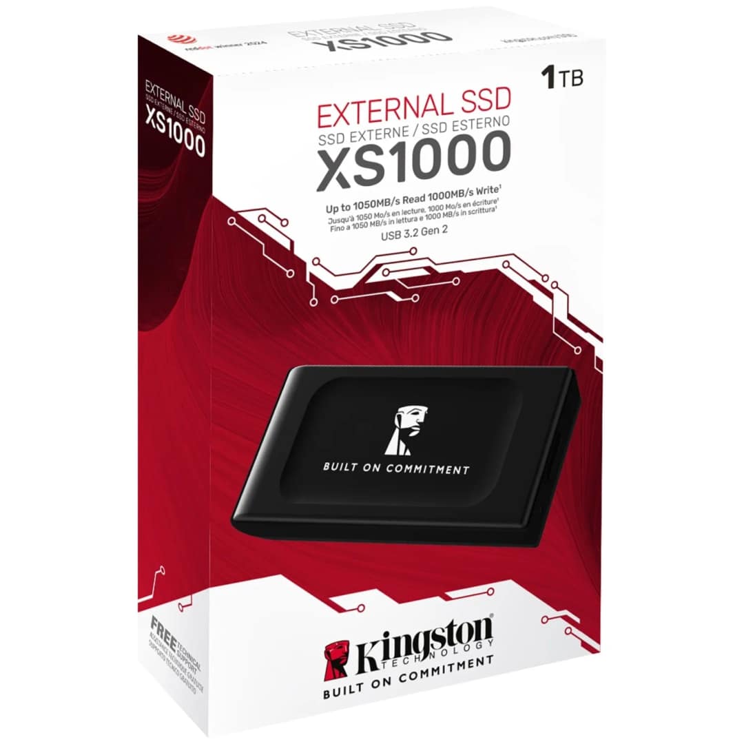 Внешний SSD накопитель Kingston XS1000 USB 3.2 Type-C Black — фото 3