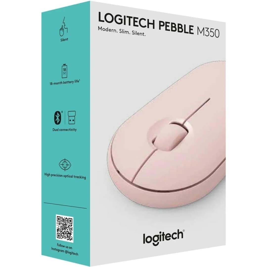 Беспроводная мышь Logitech Pebble M350, Rose — фото 7