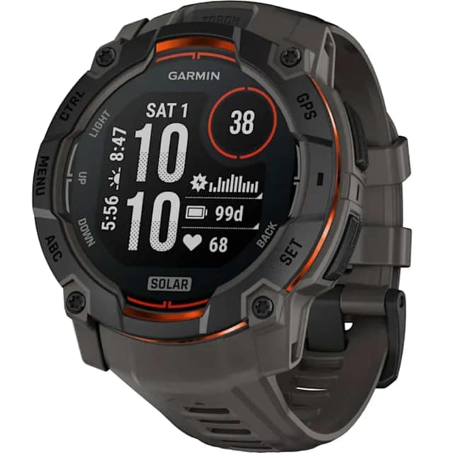 Смарт-часы Garmin Instinct 3 50mm Solar Black with Charcoal Band