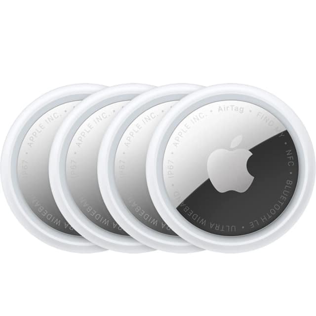 Трекер Apple AirTag Gen 2 белый серебристый 4 шт