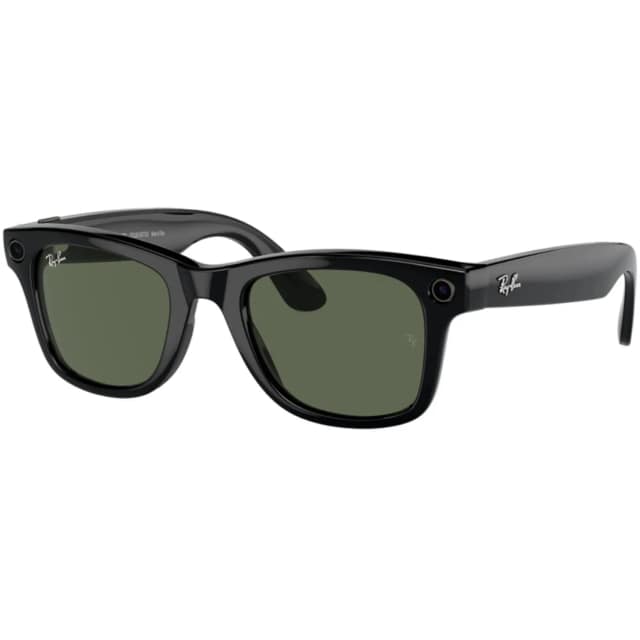 Умные очки Ray-Ban Wayfarer Shiny Black G-15 L Green