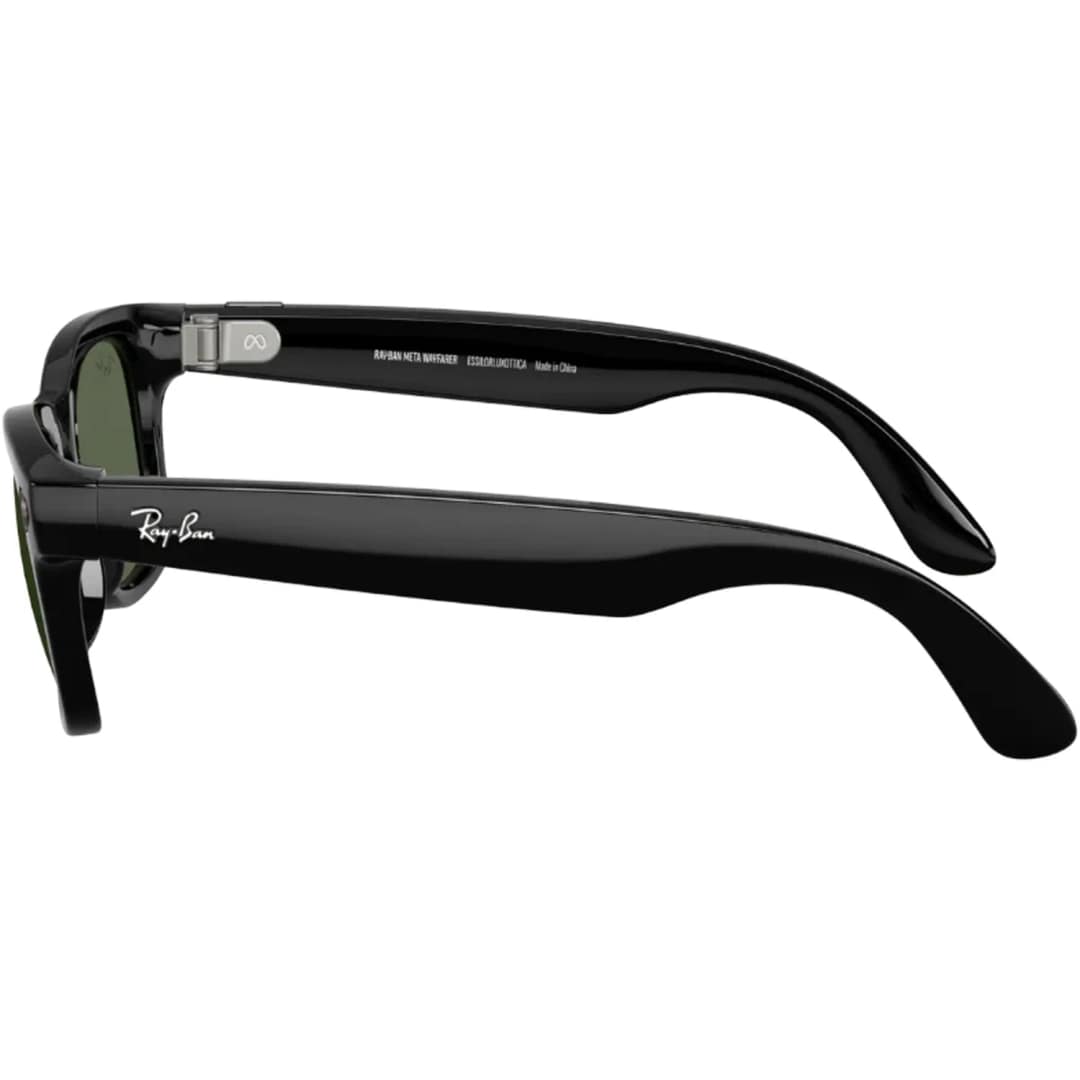Умные очки Ray-Ban Wayfarer Shiny Black G-15 L Green — фото 3