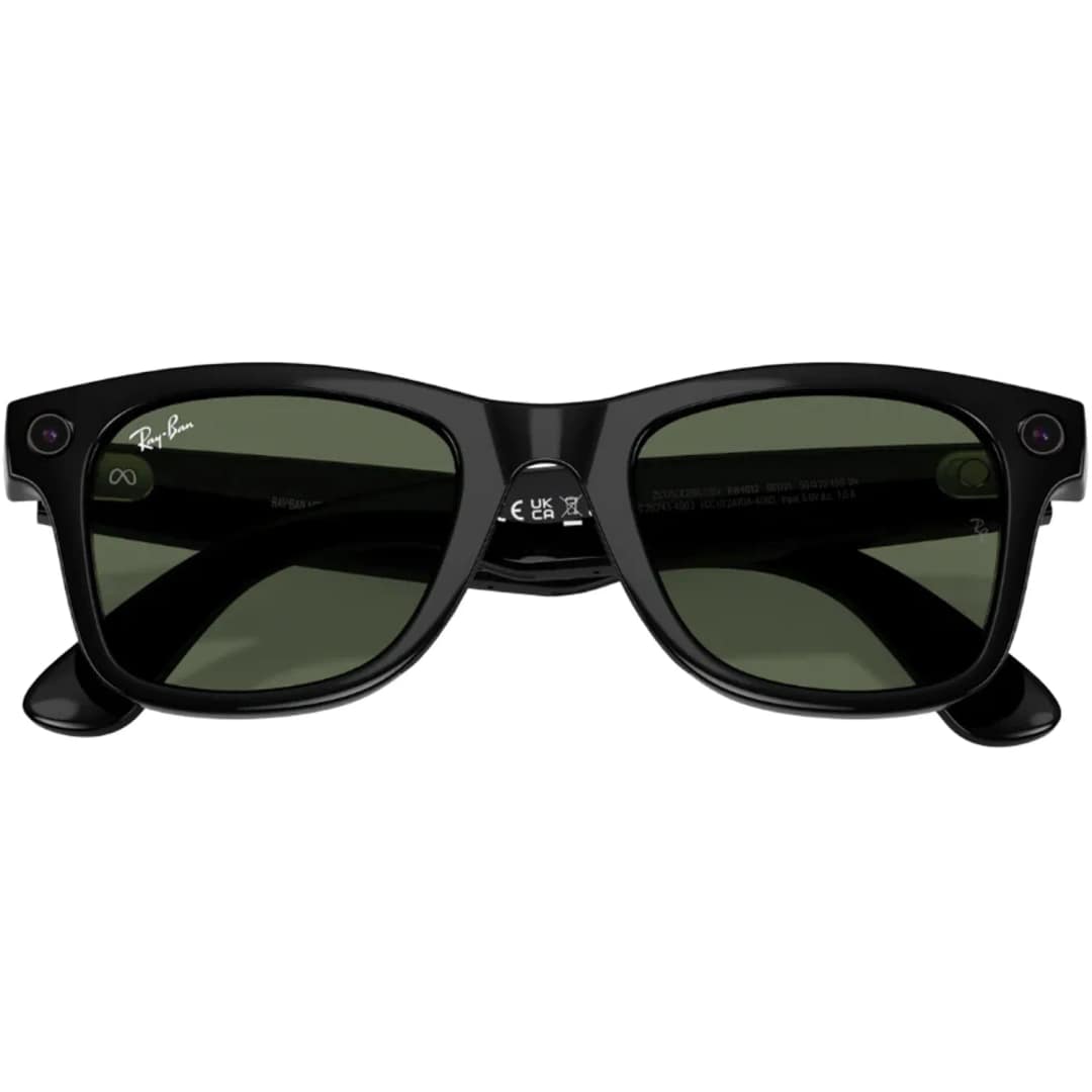 Умные очки Ray-Ban Wayfarer Shiny Black G-15 L Green — фото 5