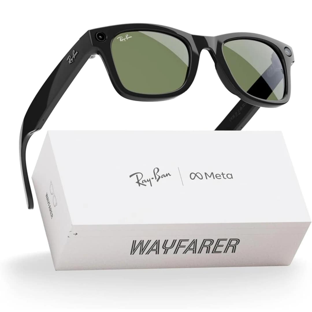 Умные очки Ray-Ban Wayfarer Shiny Black G-15 L Green — фото 6