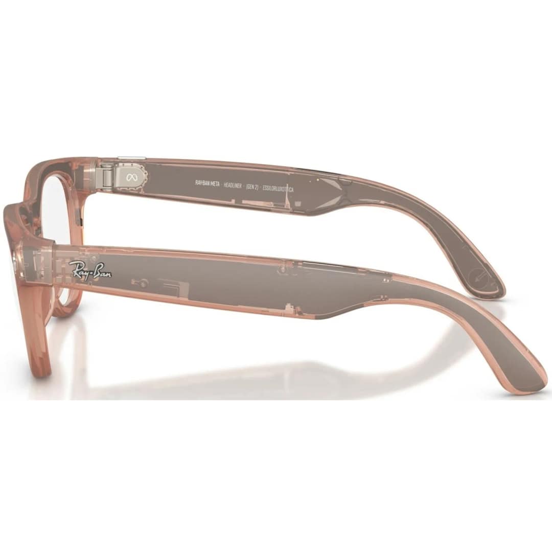 Умные очки Ray-Ban Headliner Matte Peach Transitions M Grey — фото 4