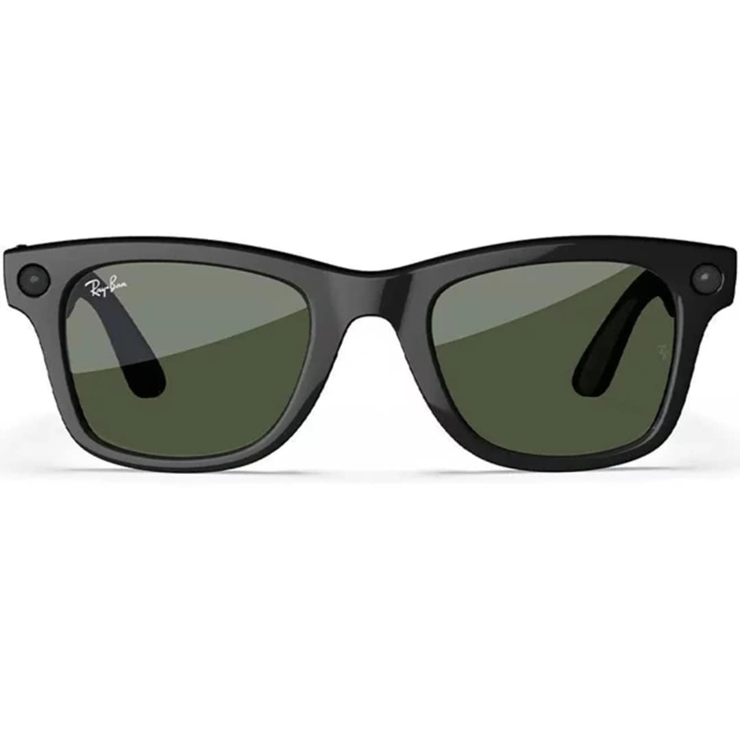 Умные очки Ray-Ban Headliner Shiny Black G-15 M Green — фото 4