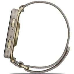 Смарт-часы Garmin Venu X1 Soft Gold with Titanium Caseback and French Nylon Band, Gray — фото 4