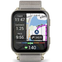 Смарт-часы Garmin Venu X1 Soft Gold with Titanium Caseback and French Nylon Band, Gray — фото 5