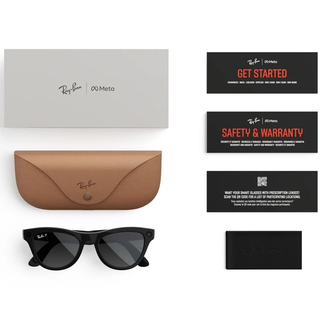 Умные очки Ray-Ban Skyler Shiny Black Polar M Gradient, Graphite — фото 5