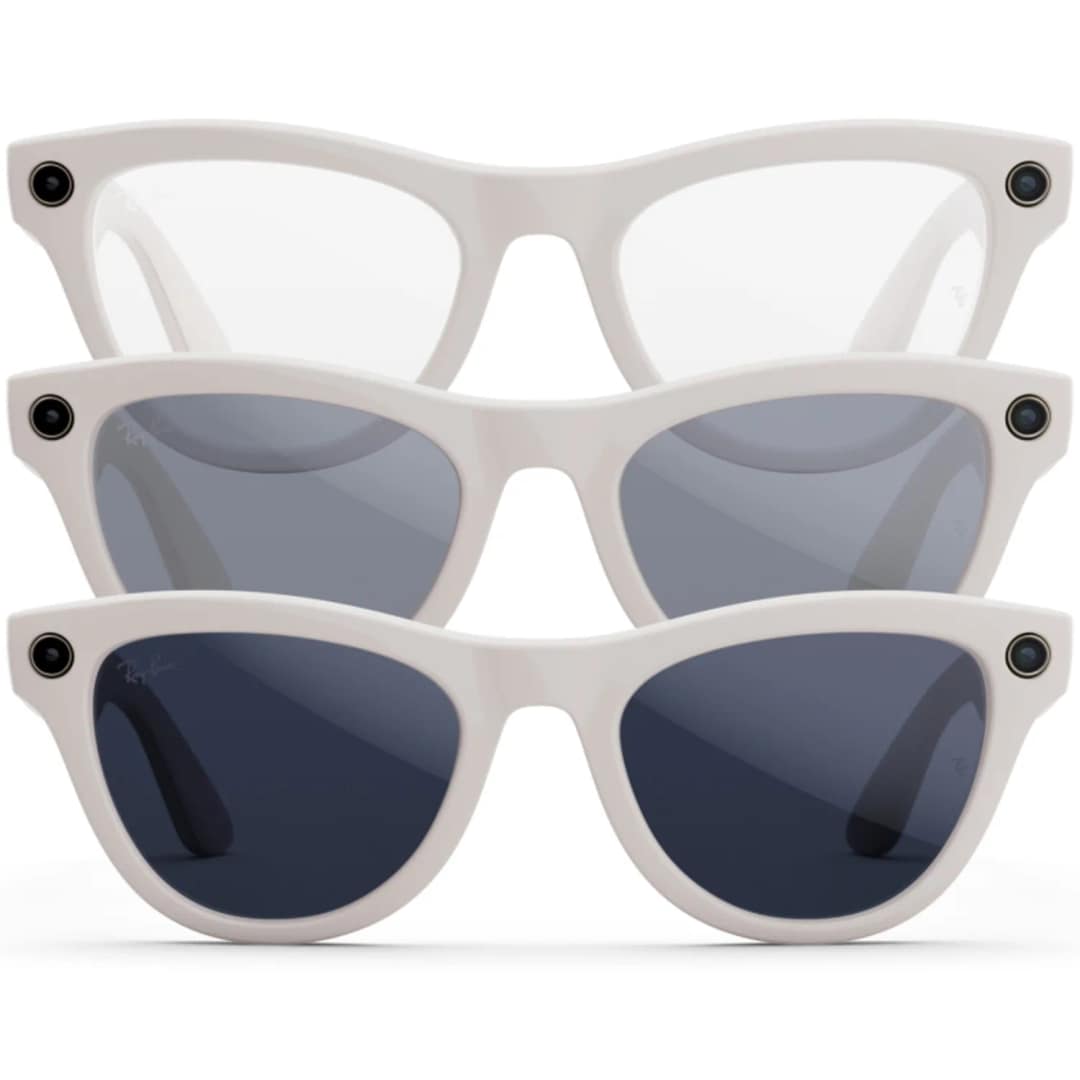 Умные очки Ray-Ban Skyler Shiny Chalky Gray Transitions M, Sapphire — фото 2