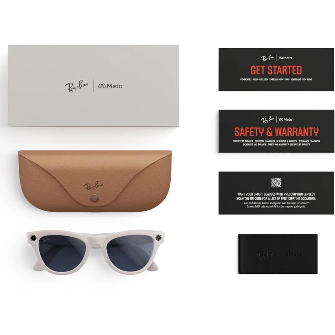 Умные очки Ray-Ban Skyler Shiny Chalky Gray Transitions M, Sapphire — фото 5