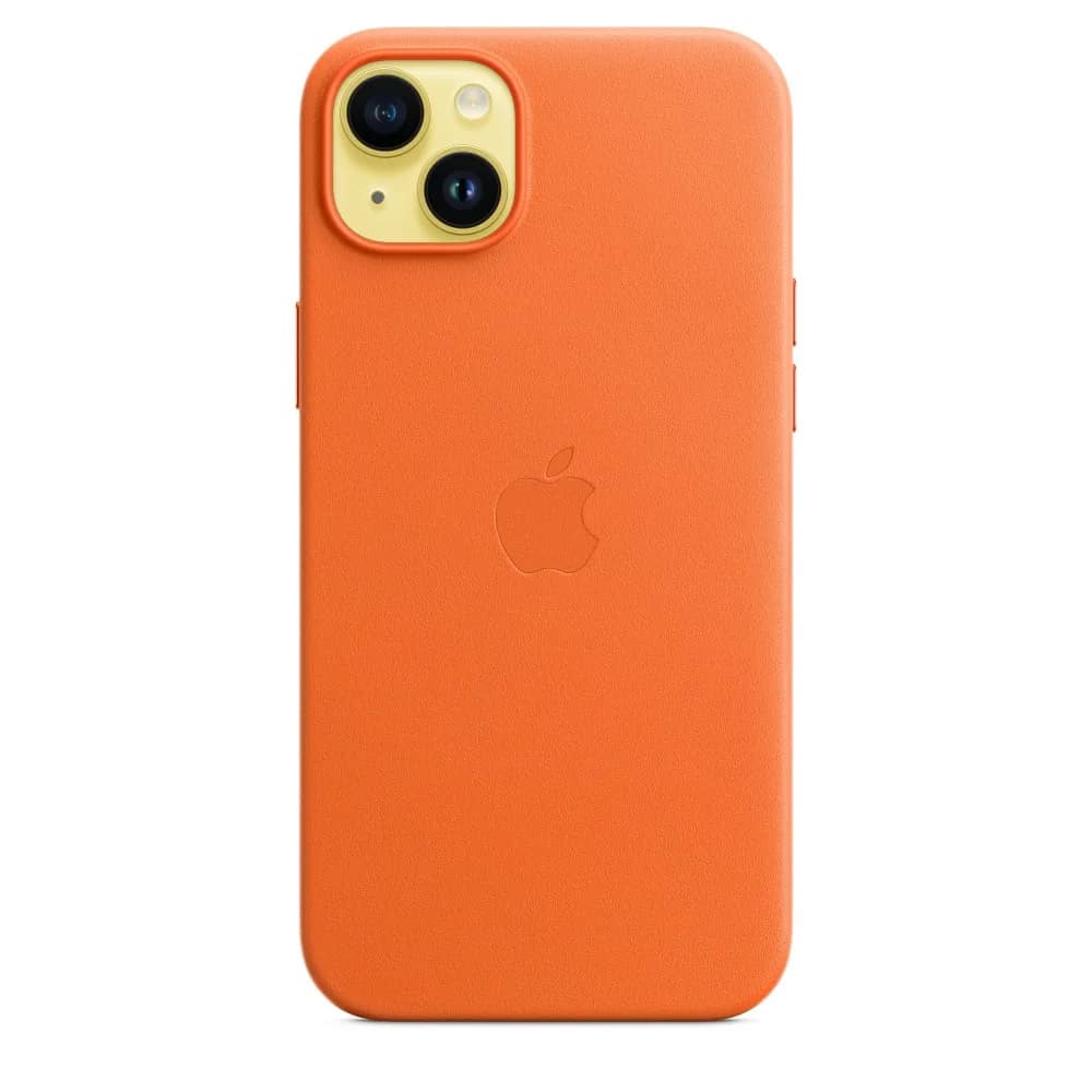 Кожаный чехол Apple для iPhone 14 Plus, Orange