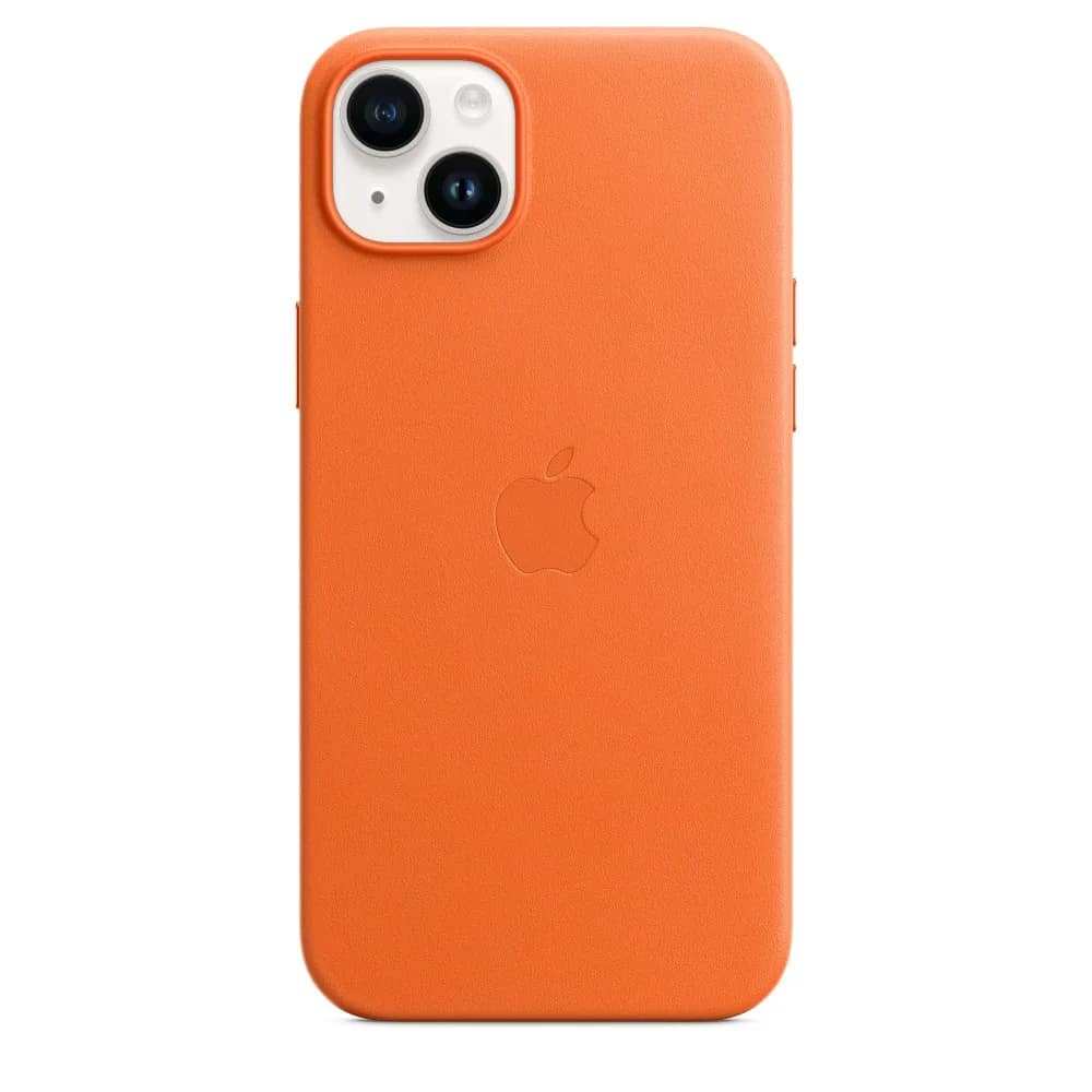 Кожаный чехол Apple для iPhone 14 Plus, Orange — фото 2